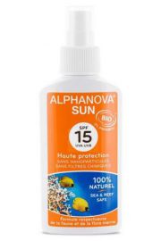 Alphanova Sun Bio spray przeciwsoneczny, filtr spf15 125 g