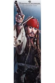 Piraci z Karaibw Jack Sparrow z Pistoletem - plakat 30,5x91,5 cm