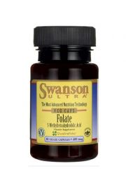 Swanson Folate 400 mcg Suplement diety 30 kaps.