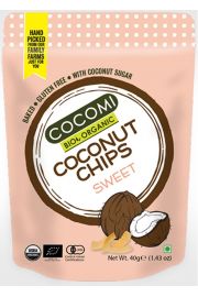 Cocomi Chipsy kokosowe sodkie praone bezglutenowe 40 g Bio