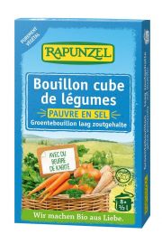 Rapunzel Bulion - kostki warzywne bez dodatku cukrw o niskiej zawartoci soli (niebieskie) 68 g Bio