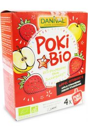 Danival Poki - przecier jabkowo - truskawkowy 100% owocw bez dodatku cukrw 360 g Bio