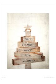 Christmas Tree Wood - plakat premium 30x40 cm