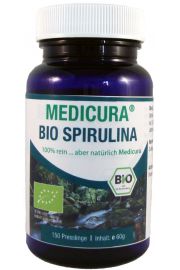 Medicura Spirulina (glony) w pastylkach - suplement diety 150 szt. Bio
