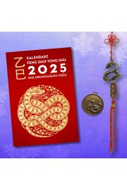 Zestaw Kalendarz Feng Shui Tong Shu 202, zawieszka na bogactwo i amulet W