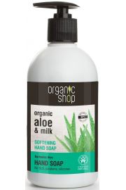 Organic Shop Organic Aloe & Milk Softening Hand Soap zmiękczające mydło do rąk 500 ml