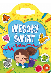 Wesoy wiat 4-latka edukacyjna ksieczka z naklejkami