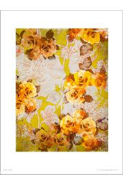 Floral Yellow - plakat premium 30x40 cm