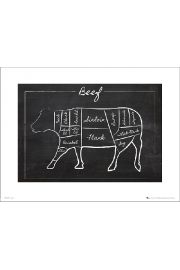 Beef Chalk - plakat premium 40x30 cm