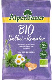 Alpenbauer Cukierki z nadzieniem o smaku zioowym z szawi 90 g Bio