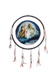 Indiaski apacz snw z nadrukiem kobiety i wilka - 61cm
