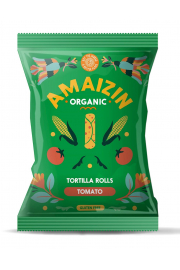 Amaizin Chipsy tortilla kukurydziane pomidorowe bezglutenowe 100 g Bio