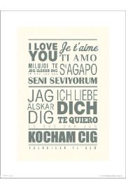 I Love You Languages - plakat premium 30x40 cm