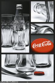 Coca-Cola - Butelki Otwieracz i Kapsle - plakat 61x91,5 cm