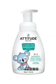 Attitude 3 w 1 dla dzieci pyn do mycia szampon odywka gruszkowy nektar (pear nectar) 300 ml