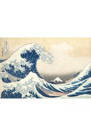 Hokusai Wielka fala w Kanagawie - plakat 70x50 cm