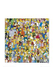 The Simpsons Bohaterowie - plakat premium 40x40 cm