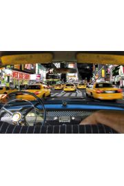 Nowy Jork Times Square Taxi Ride - plakat 91,5x61 cm