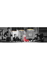 Marylin Monroe, James Dean, Elvis Presley Bilard by Chris Consani - plakat 158 x 53 cm