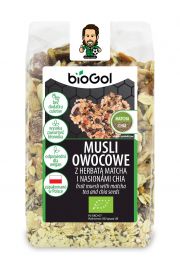 Biogol Musli owocowe z herbat matcha i nasionami chia 300 g Bio