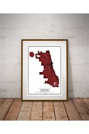 Crimson Cities - Chicago - plakat 60x80 cm