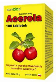 Sanbios Acerola - naturalna witamina C Suplement diety 100 tab.