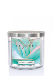 Kringle Candle rednia wieca zapachowa z trzema knotami Agave Pastel 411 g