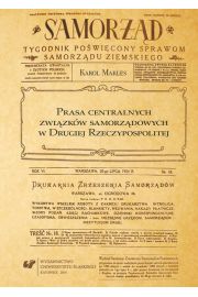 eBook Prasa centralnych zwizkw samorzdowych w Drugiej Rzeczypospolitej pdf