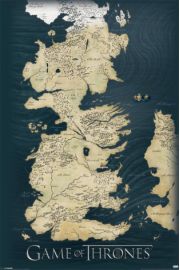 Gra o Tron Mapa Krlestw - plakat 61x91,5 cm