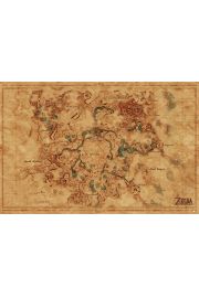 The Legend Of Zelda Breath Of The Wild Hyrule World Map - plakat 91,5x61 cm