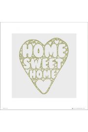 Home Sweet Home Heart - plakat premium 40x40 cm