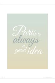 Typographic Paris Always - plakat premium 40x50 cm