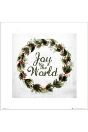 Christmas Wreath Joy - plakat premium 40x40 cm