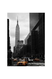 Yellow taxis on 35th street, Manhattan, New York - plakat premium 60x80 cm