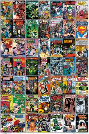 DC Comics Okadki Komiksw - retro plakat 61x91,5 cm