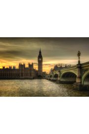 Jesienny Londyn - Big Ben - Rod Edwards - plakat 91,5x61 cm