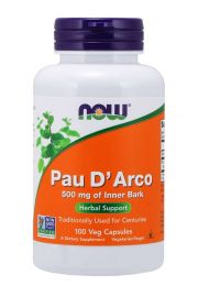 Now Foods Pau DArco 500 mg Suplement diety 100 kaps.