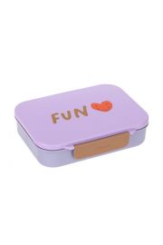 Lassig Lunchbox Bento z przegrdkami Little Gang Heart lilac