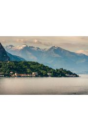 Kajak na jeziorze Como - plakat premium 50x40 cm