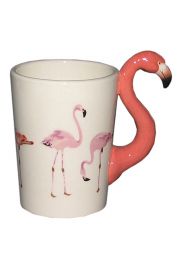 Ceramiczny Kubek z uchwytem w ksztacie Flaminga