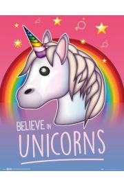 Emoji I Believe In Unicorns - plakat
