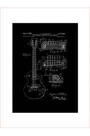 Patent Gitara Elektryczna Projekt 1955  - retro plakat 90x120 cm