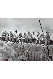 Nowy Jork - Robotnicy - Lunch Time - plakat 50x40 cm
