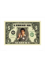 Scarface Czowiek z blizn - dollar bill - plakat premium 80x60 cm