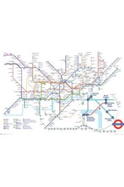 Londyn Metro Underground Map - plakat 91,5x61 cm