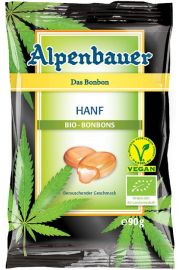 Alpenbauer Cukierki z nadzieniem o smaku mango-nasiona konopi vegan 90 g Bio