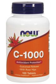 Now Foods Witamina C-1000 z dzik r o przeduonym uwalnianiu - suplement diety 100 tab.