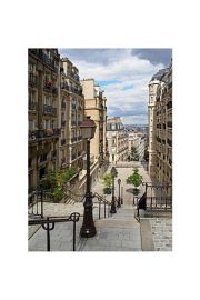 Pary. Paris Montmartre - plakat premium 60x80 cm