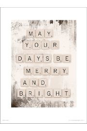 Christmas Scrabble Bright - plakat premium 30x40 cm