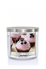 Kringle Candle wieca zapachowa z trzema knotami Blackberry Buttercream Zen 411 g